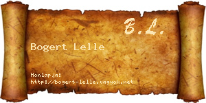 Bogert Lelle névjegykártya